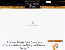 Tablet Screenshot of highseasbahamas.com